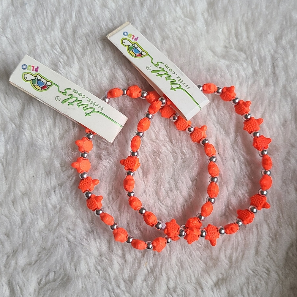 Lot of 2 Turtle 🐢 Trrtlz Animal Candy Vintage Bracelets